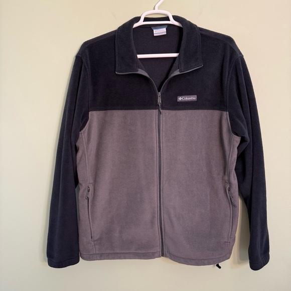 Columbia Black Polartec  Fleece Jacket XXL full zip up side pockets big men’s - Picture 1 of 6